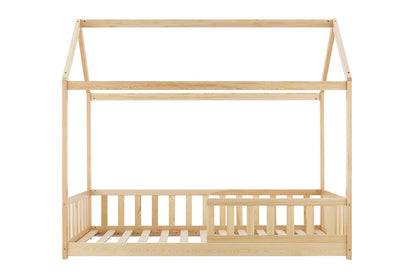 Shangri-La Luther Kids' House Bed Frame (Natural, Single)