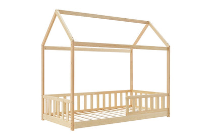Shangri-La Luther Kids' House Bed Frame (Natural, Single)