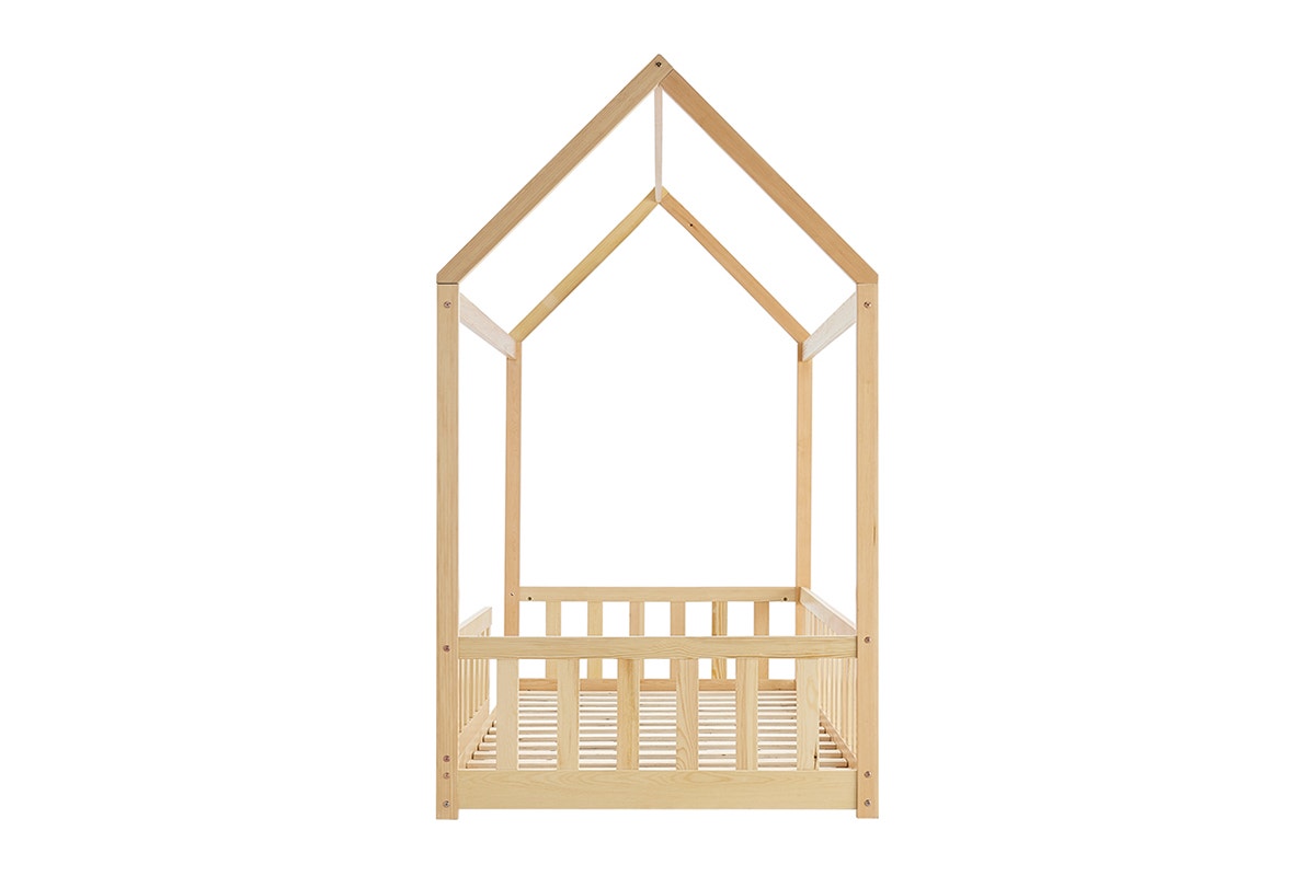 Shangri-La Luther Kids' House Bed Frame (Natural, Single)