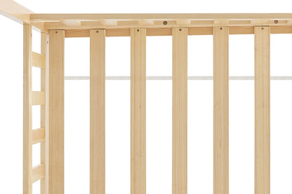 Shangri-La Luther Kids' House Bed Frame (Natural, Single)