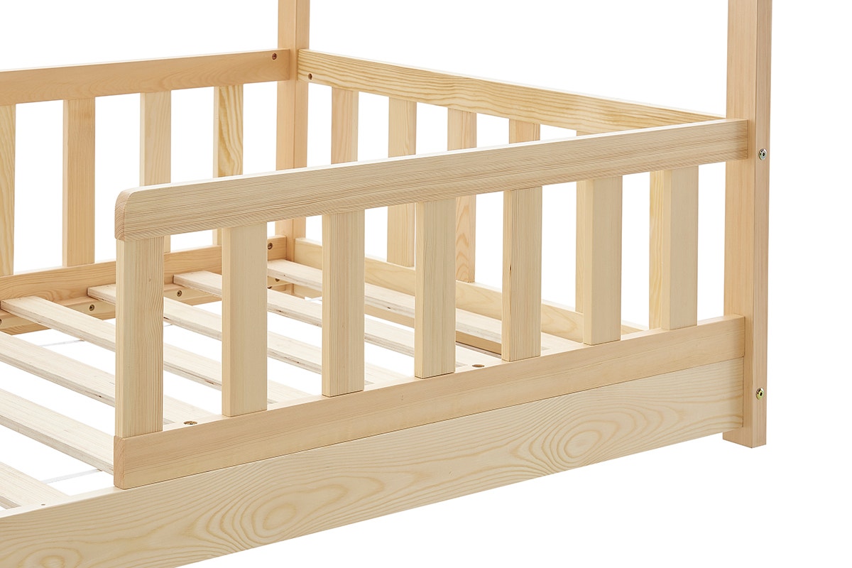Shangri-La Luther Kids' House Bed Frame (Natural, Single)
