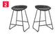 Set of 2 Shangri-La Valencia Faux Leather Counter Stools (Black/Black)