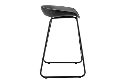 Set of 2 Shangri-La Valencia Faux Leather Counter Stools (Black/Black)