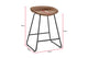 Set of 2 Shangri-La Valencia Faux Leather Counter Stools (Tan/Black)