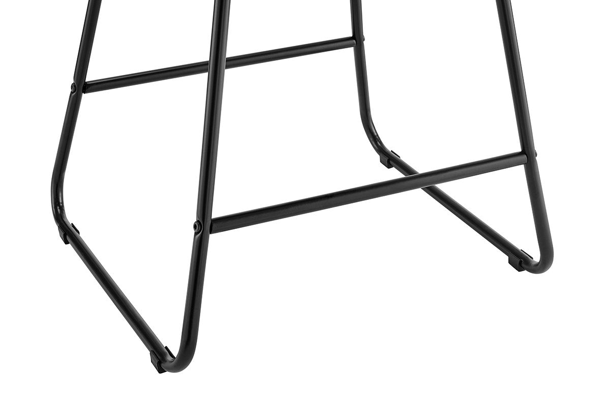 Set of 2 Shangri-La Valencia Faux Leather Counter Stools (Tan/Black)