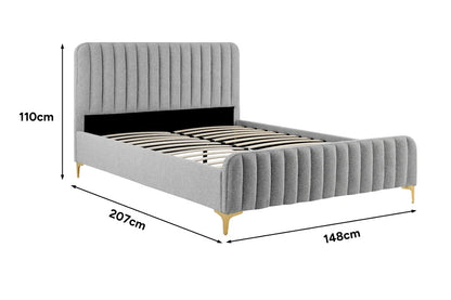 Shangri-La Victoria Bed Frame (Silver, Double)