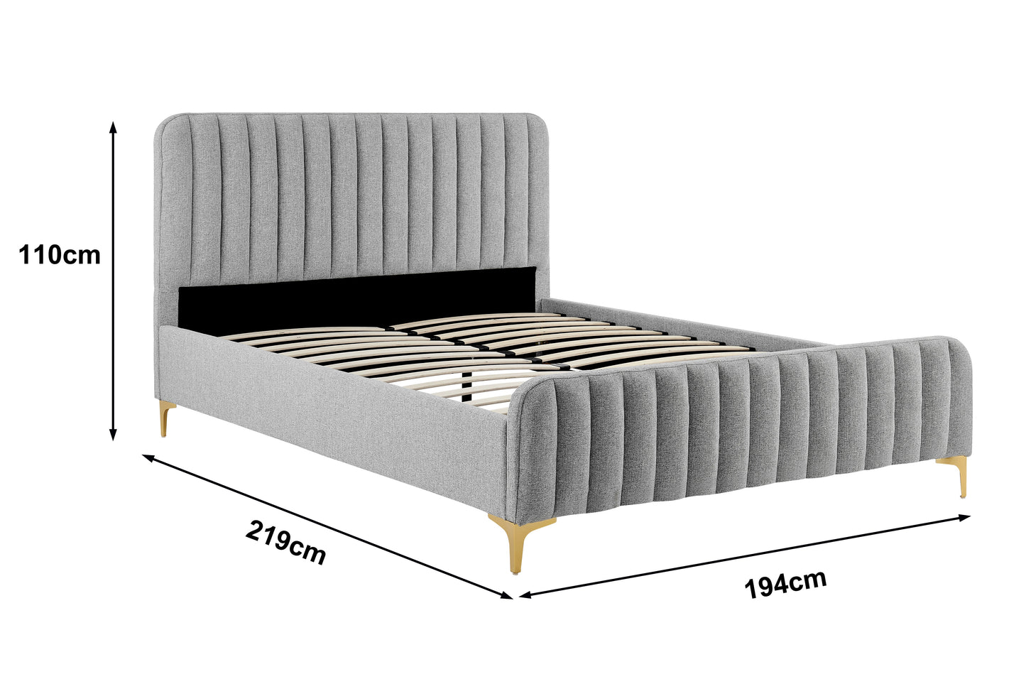 Shangri-La Victoria Bed (Silver, King)