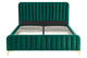 Shangri-La Victoria Velvet Bed Frame (Emerald, Queen)