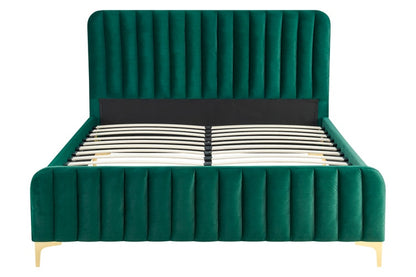 Shangri-La Victoria Velvet Bed Frame  - Emerald; Queen