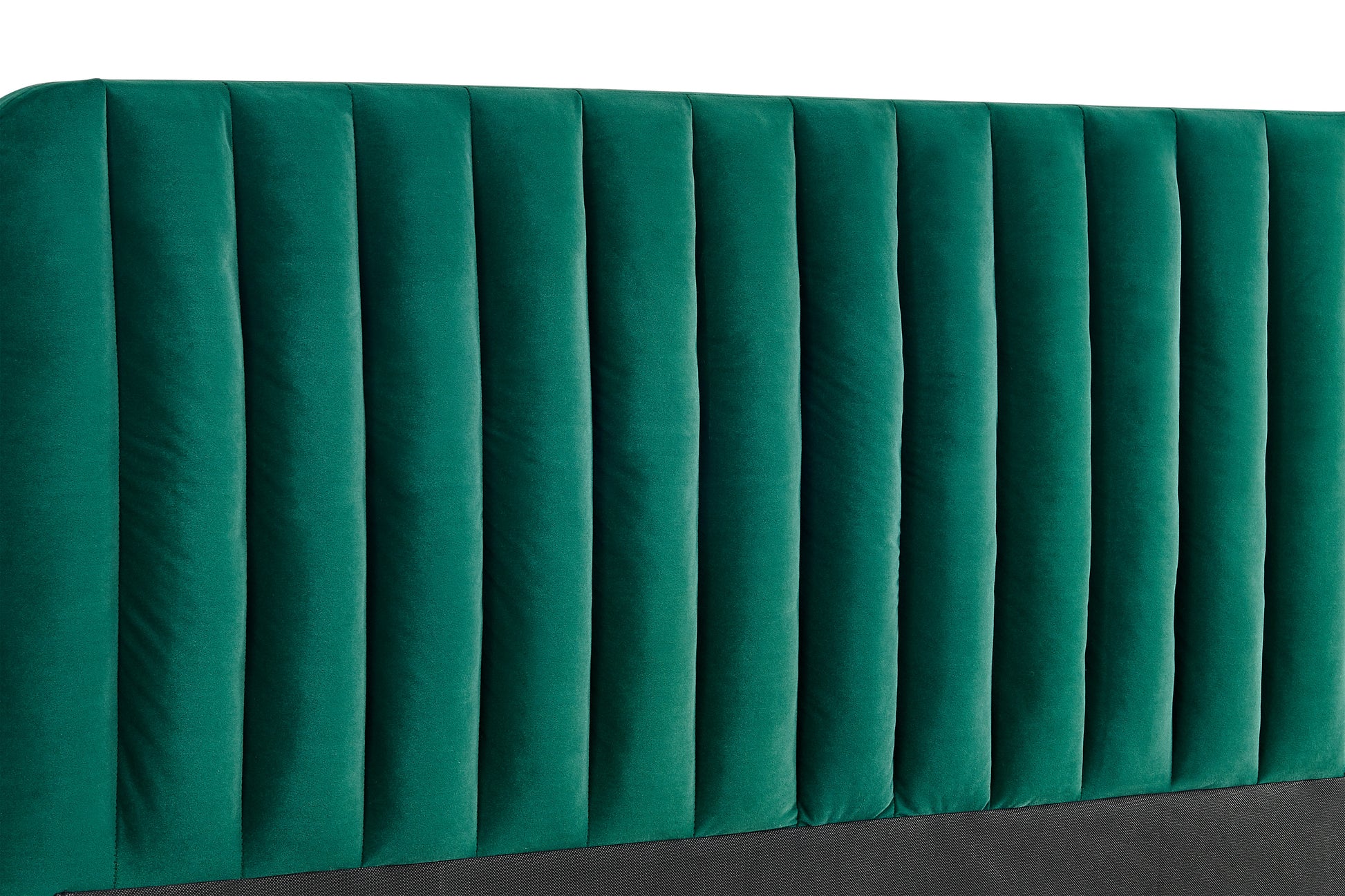 Shangri-La Victoria Velvet Bed Frame (Emerald, Queen)