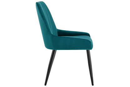 Shangri-La Fremantle Set of 2 Velvet Dining Chairs (Emerald)