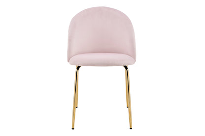 Shangri-La Subiaco Set of 2 Velvet Dining Chairs (Blush)