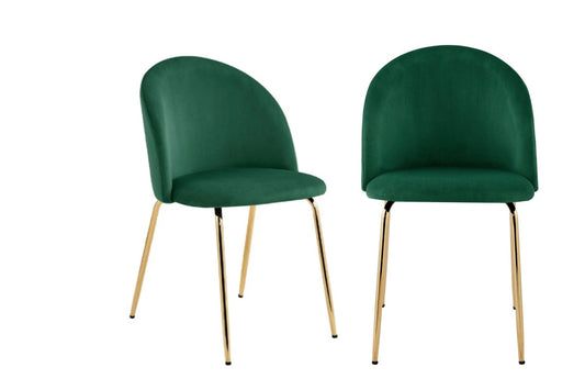 Set of 2 Shangri-La Subiaco Velvet Dining Chairs (Emerald)