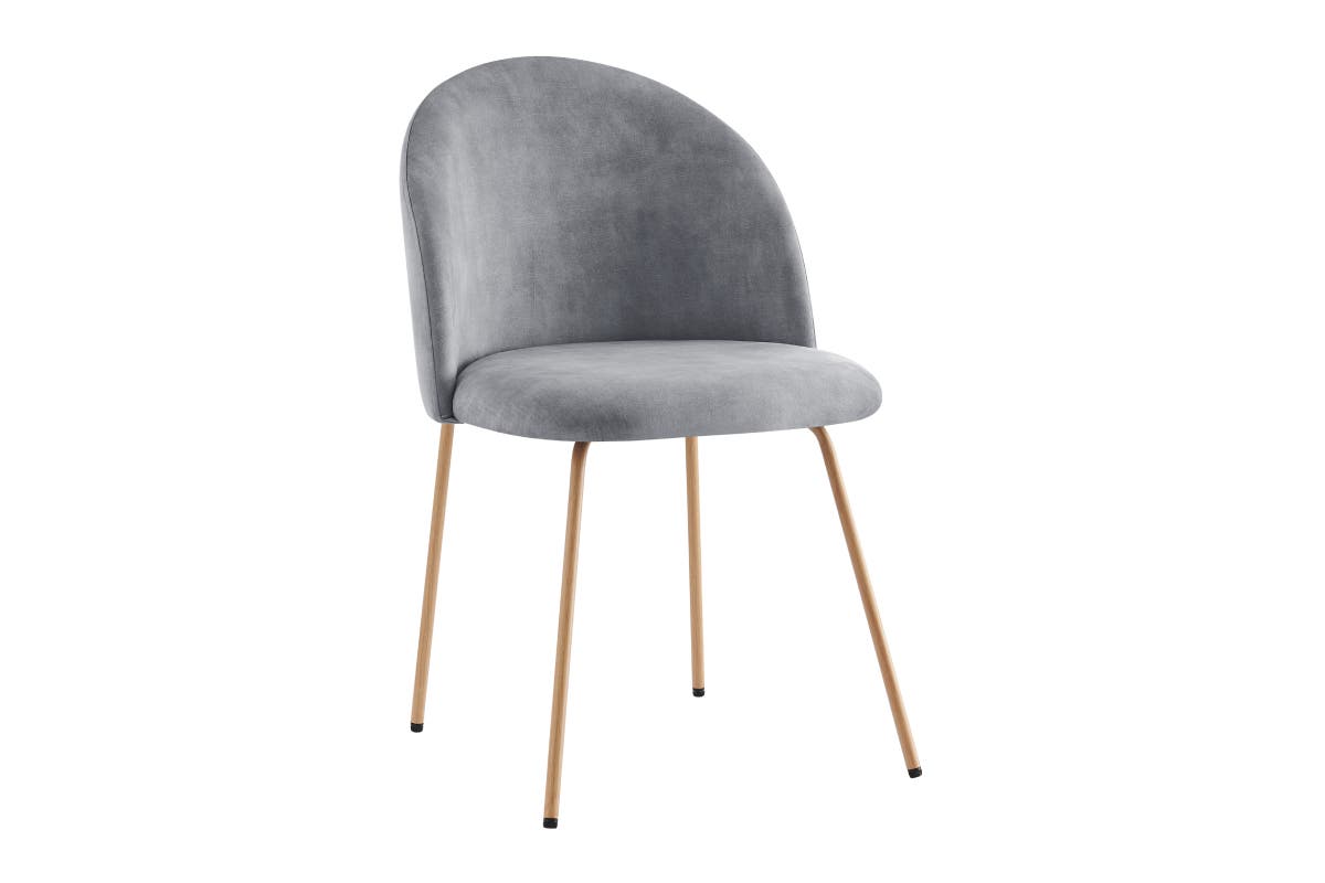 Shangri-La Set of 2 Subiaco Velvet Dining Chairs (Dove Grey)