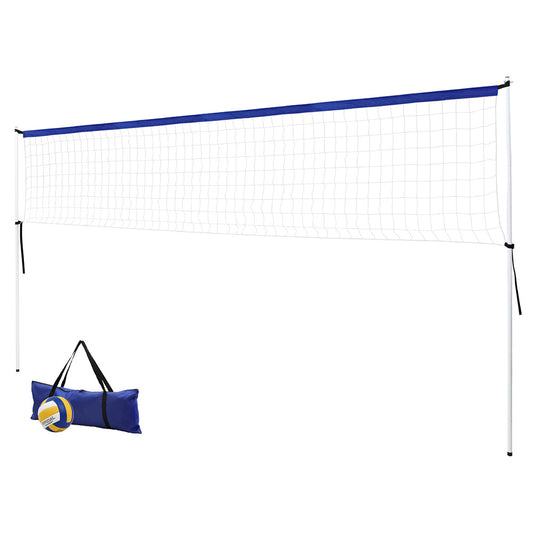 Devanti Sensor6M Portable Volleyball Net Set Adjustable Height Multi-Sport Net with Ball and Bag