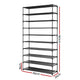 Artiss Shoe Rack Cabinet Stackable 50 Pairs 10-Tier Black – view 4 - Auzzistore
