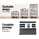 Artiss Shoe Rack Cabinet Stackable 50 Pairs 10-Tier Black – view 7 - Auzzistore