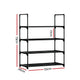 Artiss Shoe Rack Cabinet Stackable 4-tier 12 Pairs Black – view 4 - Auzzistore