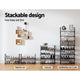 Artiss Shoe Rack Cabinet Stackable 4-tier 12 Pairs Black – view 6 - Auzzistore