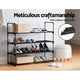 Artiss Shoe Rack 4-tier 16 Pairs Stackable Black – view 8 - Auzzistore