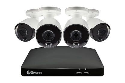 Swann 4 Channel 1TB DVR with 4 x 4K Ultra HD Security Cameras System (SODVK-456804)