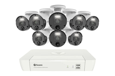 Swann Master Series 8 Channel NVR with 8 x 4K Spotlight Security Camera System