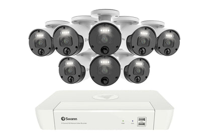 Swann Master Series 8 Channel NVR with 8 x 4K Spotlight Security Camera System