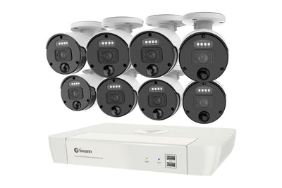 Swann Master Series 8 Channel NVR with 8 x 4K Spotlight Security Camera System