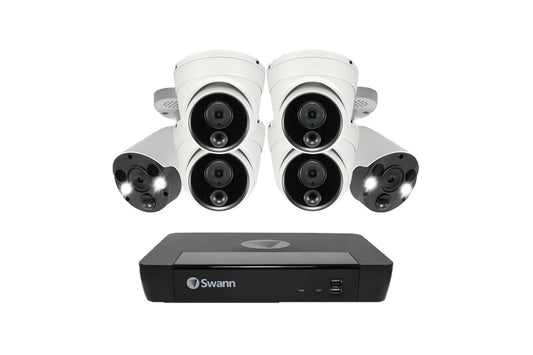 Swann 8 Channel NVR with 6 x 4K Ultra HD Heat & Motion Detection Security Cameras System (SONVK-886804D2FB)