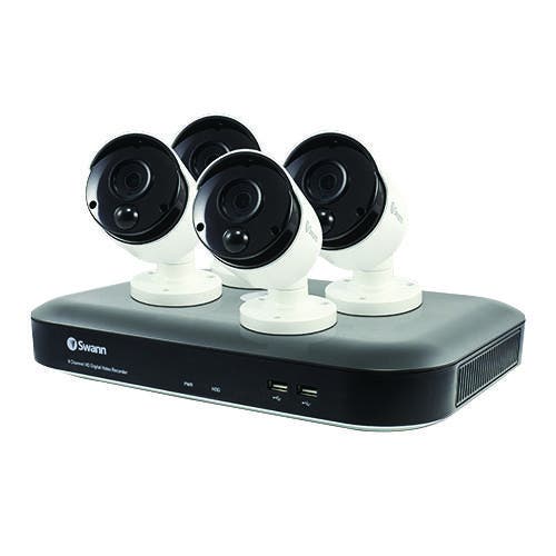 Swann 4 Channel DVR with 4 x 4K Ultra HD Heat & Motion Detection Security Cameras System (SWDVK-455804)