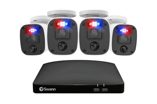 Swann Home 8 Channel 2K DVR 4x Camera Security System with Mic and 256GB SD Card - SWDVK-8468542