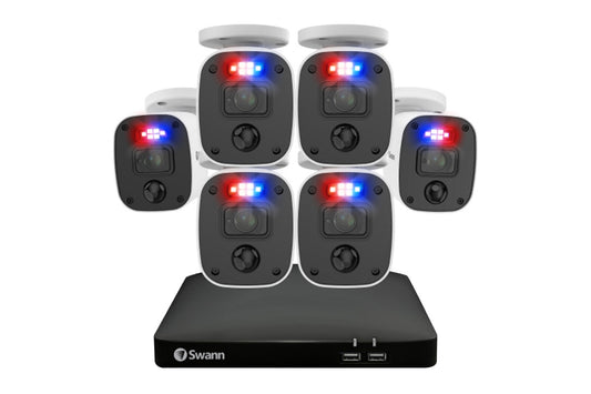 Swann Home 8 Channel 2K DVR 6 x Camera Security System with Mic and 256GB SD Card