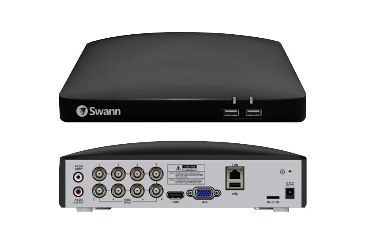 Swann Home 8 Channel 2K DVR 6 x Camera Security System with Mic and 256GB SD Card