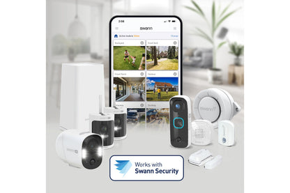 Swann Home 8 Channel 2K DVR 6 x Camera Security System with Mic and 256GB SD Card