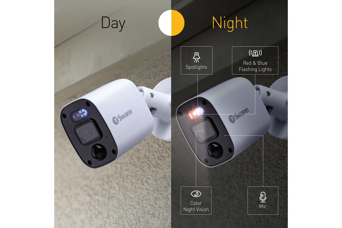 Swann Home 8 Channel 2K DVR 6 x Camera Security System with Mic and 256GB SD Card
