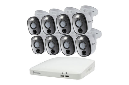 Swann 8 Channel DVR with 8 x 4K Ultra HD Spotlight Security Camera System (SWDVK-85680W8WL)