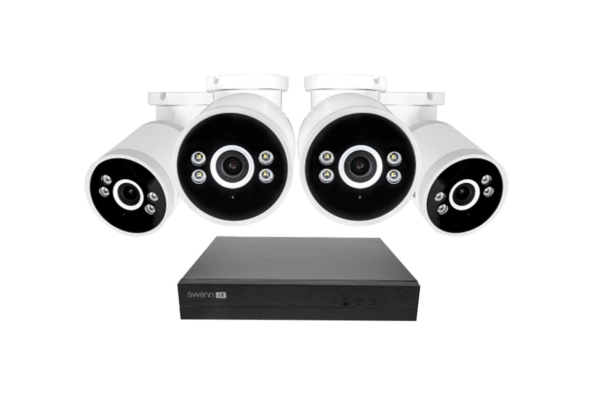 Swann AdvancedX™ Wired NVR 8 Channel 4 x 4K Security Camera System with 24/7 Recording