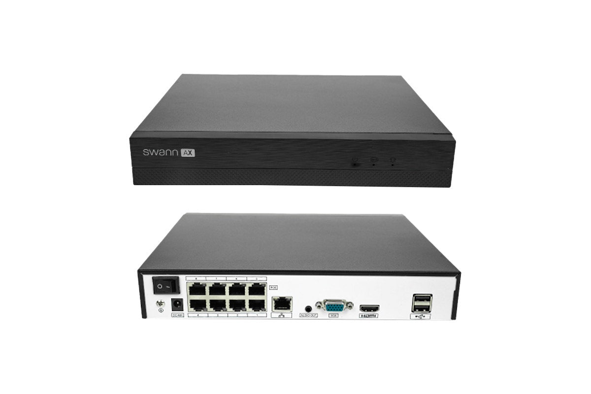Swann AdvancedX™ Wired NVR 8 Channel 4 x 4K Security Camera System with 24/7 Recording