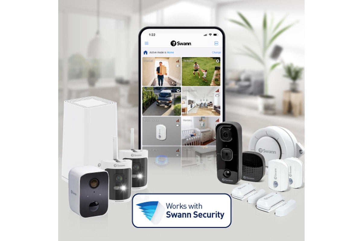 Swann AllSecure 4K Wireless Security Kit with 3 x Wire-Free Cameras & NVR Tower (SWNVK-AS4K800SD3)