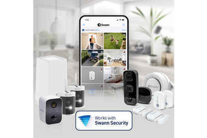 Swann AllSecure 4K Wireless Security Kit with 3 x Wire-Free Cameras & NVR Tower (SWNVK-AS4K800SD3)