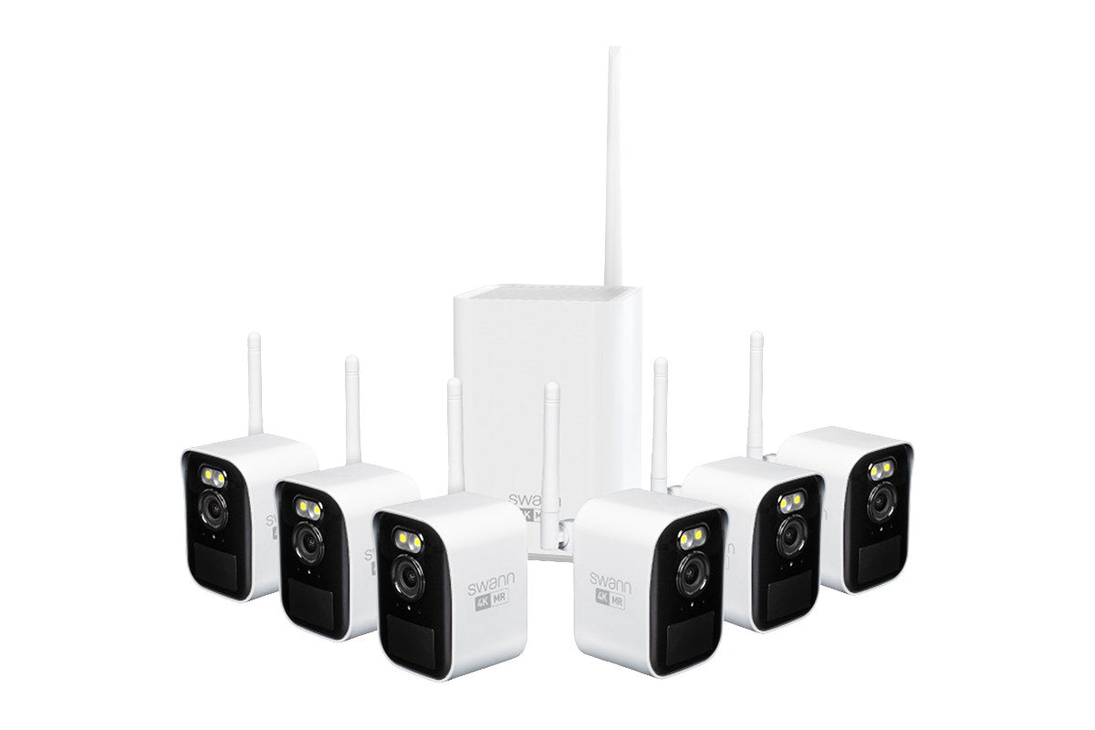 Swann MaxRanger4K™ Mini Long-Range Wireless Security System with 6 Cameras