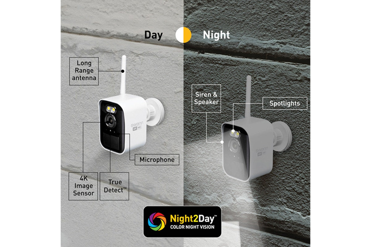 Swann MaxRanger4K™ Mini Long-Range Wireless Security System with 6 Cameras