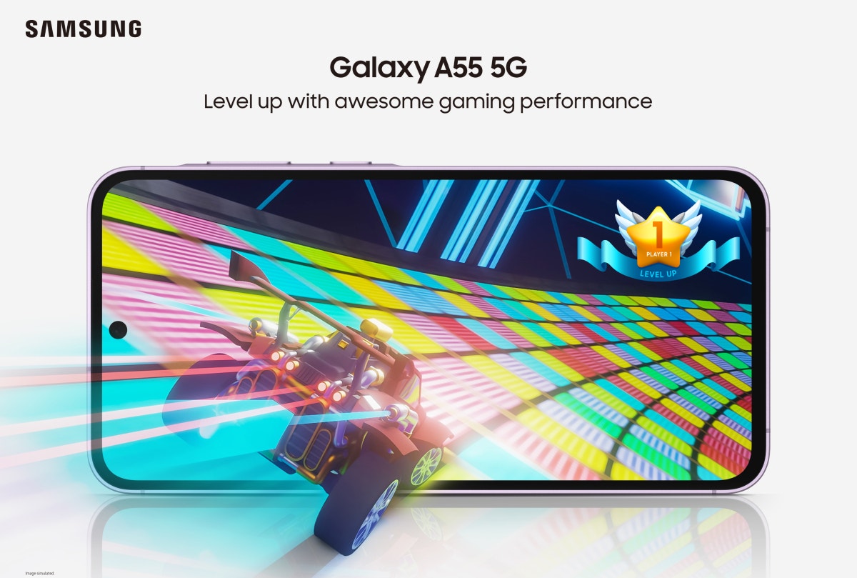 Samsung Galaxy A55 5G  - 128GB; Awesome Lilac)