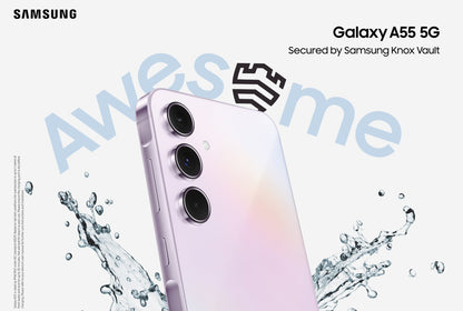Samsung Galaxy A55 5G  - 128GB; Awesome Lilac)