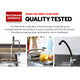 Cefito Kitchen Mixer Tap Mixer Round Sink Faucet Basin Laundry Black – view 4