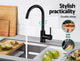 Cefito Kitchen Mixer Tap Mixer Round Sink Faucet Basin Laundry Black – view 5