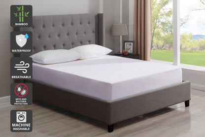 Ovela Waterproof Bamboo Fitted Mattress Protector