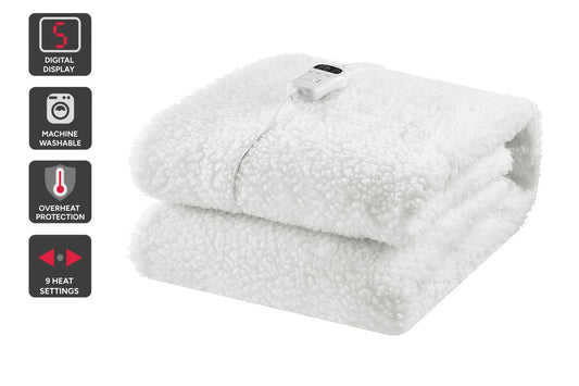 Kogan Multi-Zone Sherpa Fitted Electric Blanket (Single)