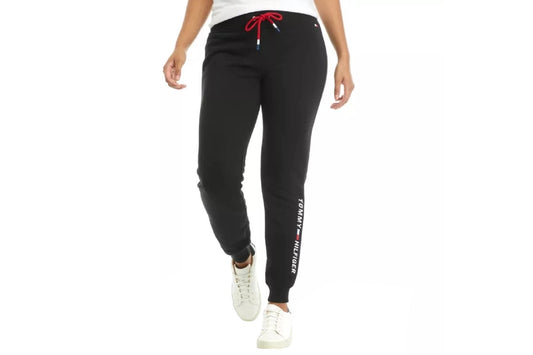 Tommy Hilfiger Sport Women's Embroidered Logo Jogger (Black, Size XXL)