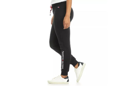 Tommy Hilfiger Sport Women's Embroidered Logo Jogger (Black, Size XXL)